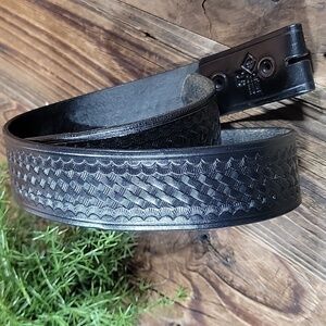 Aker Garrison Pant Belt, 1-3/4 Leather On Duty Belt Unisex